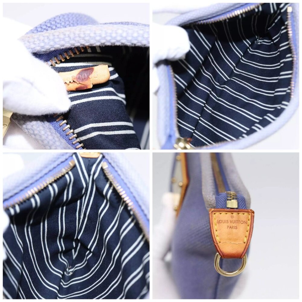 LOUIS VUITTON Antigua Pochette Platt PM Pouch Blue M40070 LV Auth th5273 - Picture 14 of 14